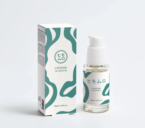 Caffeine gel booster serum 30ml med minimalistisk förpackning, K-beauty hudvård.